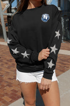 CITADEL BULLDOGS DEDICATION EMBELLISHED STAR SLEEVE CREWNECK PULLOVER