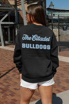 CITADEL BULLDOGS DEDICATION EMBELLISHED STAR SLEEVE CREWNECK PULLOVER