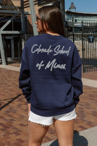 COLORADO SCHOOL OF MINES BURROS DEDICATION EMBELLISHED STAR SLEEVE CREWNECK PULLOVER