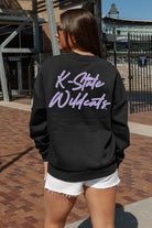 KANSAS STATE WILDCATS DEDICATION EMBELLISHED STAR SLEEVE CREWNECK PULLOVER