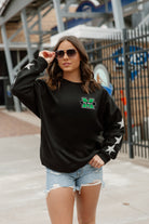 MARSHALL THUNDERING HERD DEDICATION EMBELLISHED STAR SLEEVE CREWNECK PULLOVER