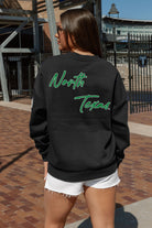 NORTH TEXAS MEAN GREEN DEDICATION EMBELLISHED STAR SLEEVE CREWNECK PULLOVER