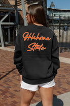 OKLAHOMA STATE COWBOYS DEDICATION EMBELLISHED STAR SLEEVE CREWNECK PULLOVER