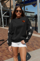 OREGON STATE BEAVERS DEDICATION EMBELLISHED STAR SLEEVE CREWNECK PULLOVER