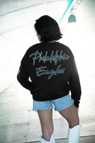 PHILADELPHIA EAGLES RADIANT ENERGY EMBELLISHED STAR SLEEVE CREWNECK PULLOVER