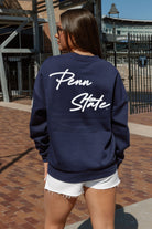 PENN STATE NITTANY LIONS DEDICATION EMBELLISHED STAR SLEEVE CREWNECK PULLOVER