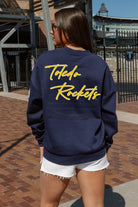 TOLEDO ROCKETS DEDICATION EMBELLISHED STAR SLEEVE CREWNECK PULLOVER