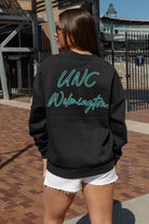 UNC WILMINGTON SEAHAWKS DEDICATION EMBELLISHED STAR SLEEVE CREWNECK PULLOVER