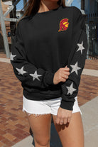 USC TROJANS DEDICATION EMBELLISHED STAR SLEEVE CREWNECK PULLOVER