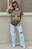 APPALACHIAN STATE MOUNTAINEERS CROWD GOES WILD ACID WASH BOYFRIEND TEE