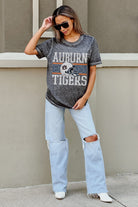 AUBURN TIGERS CROWD GOES WILD ACID WASH BOYFRIEND TEE