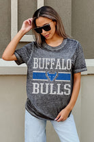 BUFFALO BULLS CROWD GOES WILD ACID WASH BOYFRIEND TEE