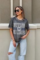 BUTLER BULLDOGS CROWD GOES WILD ACID WASH BOYFRIEND TEE