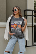 CLEMSON TIGERS CROWD GOES WILD ACID WASH BOYFRIEND TEE