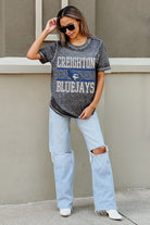 CREIGHTON BLUEJAYS CROWD GOES WILD ACID WASH BOYFRIEND TEE