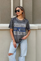 CREIGHTON BLUEJAYS CROWD GOES WILD ACID WASH BOYFRIEND TEE