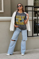 GREEN BAY PACKERS CROWD GOES WILD ACID WASH BOYFRIEND TEE