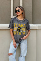 IOWA HAWKEYES CROWD GOES WILD ACID WASH BOYFRIEND TEE