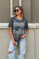 JACKSON STATE TIGERS CROWD GOES WILD ACID WASH BOYFRIEND TEE