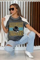 JACKSONVILLE JAGUARS CROWD GOES WILD ACID WASH BOYFRIEND TEE