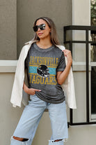 JACKSONVILLE JAGUARS CROWD GOES WILD ACID WASH BOYFRIEND TEE