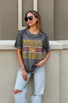 MINNESOTA GOLDEN GOPHERS CROWD GOES WILD ACID WASH BOYFRIEND TEE