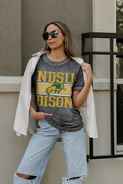 NORTH DAKOTA STATE BISON CROWD GOES WILD ACID WASH BOYFRIEND TEE