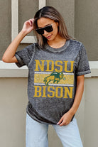 NORTH DAKOTA STATE BISON CROWD GOES WILD ACID WASH BOYFRIEND TEE