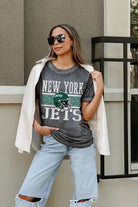 NEW YORK JETS CROWD GOES WILD ACID WASH BOYFRIEND TEE