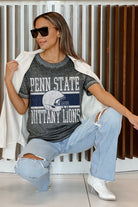 PENN STATE NITTANY LIONS CROWD GOES WILD ACID WASH BOYFRIEND TEE