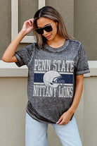 PENN STATE NITTANY LIONS CROWD GOES WILD ACID WASH BOYFRIEND TEE