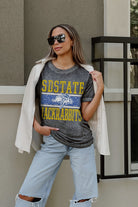 SOUTH DAKOTA STATE JACKRABBITS CROWD GOES WILD ACID WASH BOYFRIEND TEE