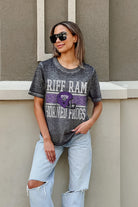 TCU HORNED FROGS CROWD GOES WILD ACID WASH BOYFRIEND TEE