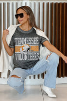 TENNESSEE VOLUNTEERS CROWD GOES WILD ACID WASH BOYFRIEND TEE