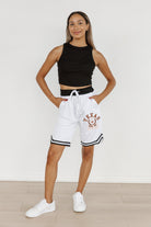 TEXAS LONGHORNS VICTORY STRIPE RETRO STRIPE ATHLETIC SHORTS BY MADI PREWETT TROUTT