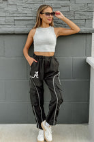 ALABAMA CRIMSON TIDE VICTORY WALK LOW WAIST PARACHUTE CARGO PANTS BY MADI PREWETT TROUTT