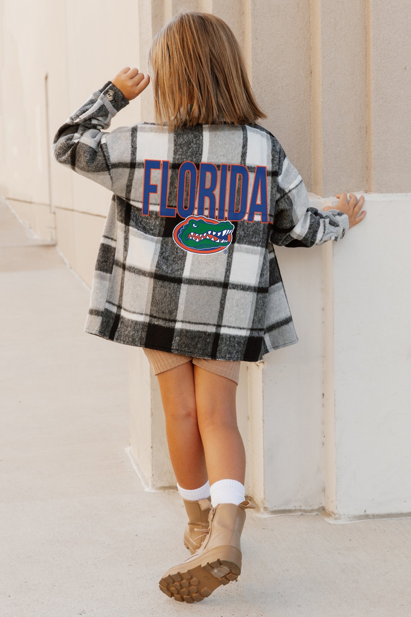 FLORIDA GATORS MAD FOR PLAID KIDS JENKINS PLAID OVERSHIRT