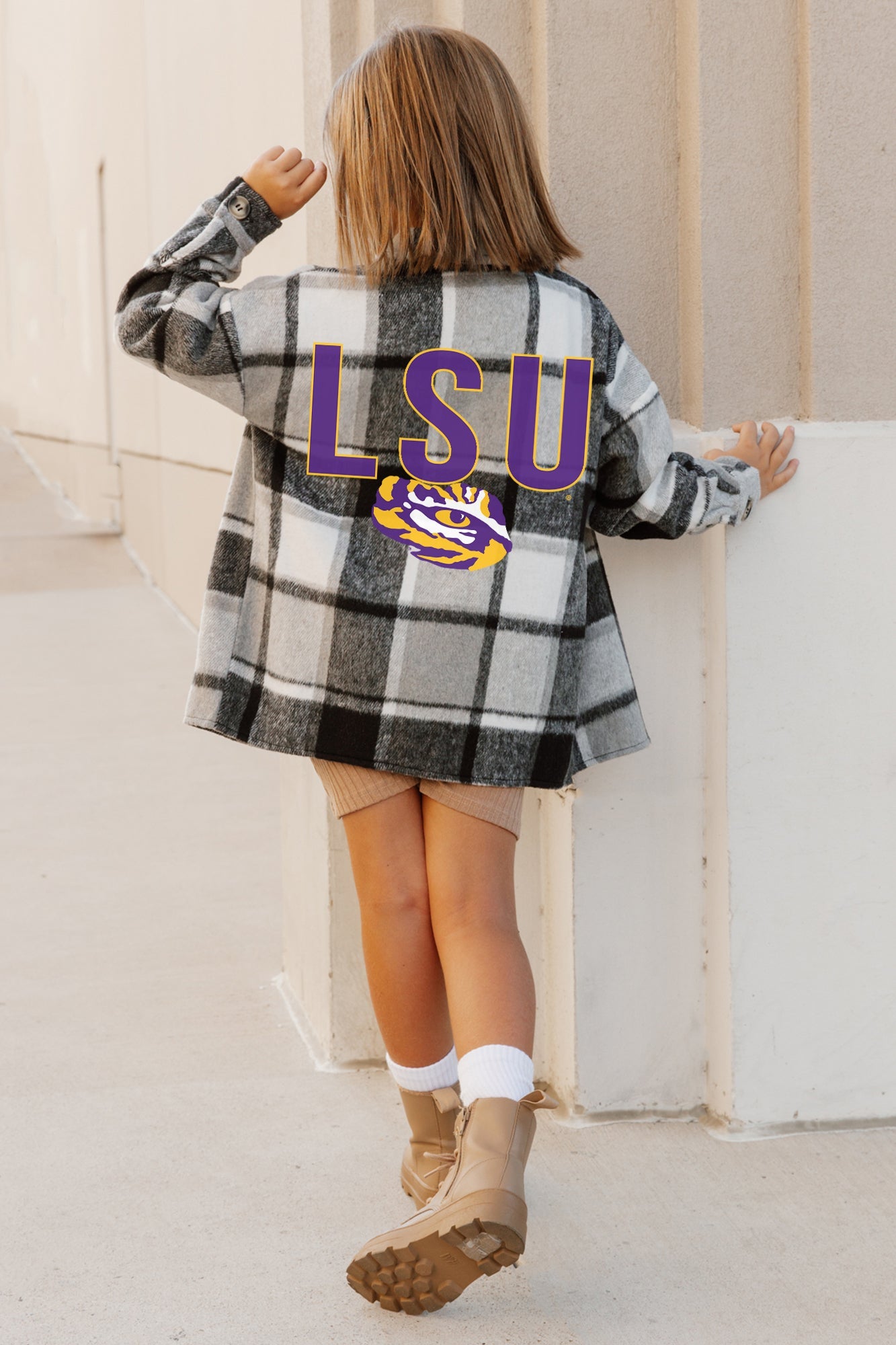 LSU TIGERS MAD FOR PLAID KIDS JENKINS PLAID OVERSHIRT