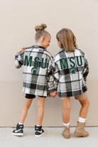 MICHIGAN STATE SPARTANS MAD FOR PLAID KIDS JENKINS PLAID OVERSHIRT