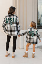 MICHIGAN STATE SPARTANS MAD FOR PLAID KIDS JENKINS PLAID OVERSHIRT