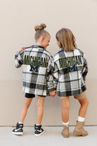 MICHIGAN WOLVERINES MAD FOR PLAID KIDS JENKINS PLAID OVERSHIRT