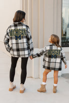 MICHIGAN WOLVERINES MAD FOR PLAID KIDS JENKINS PLAID OVERSHIRT