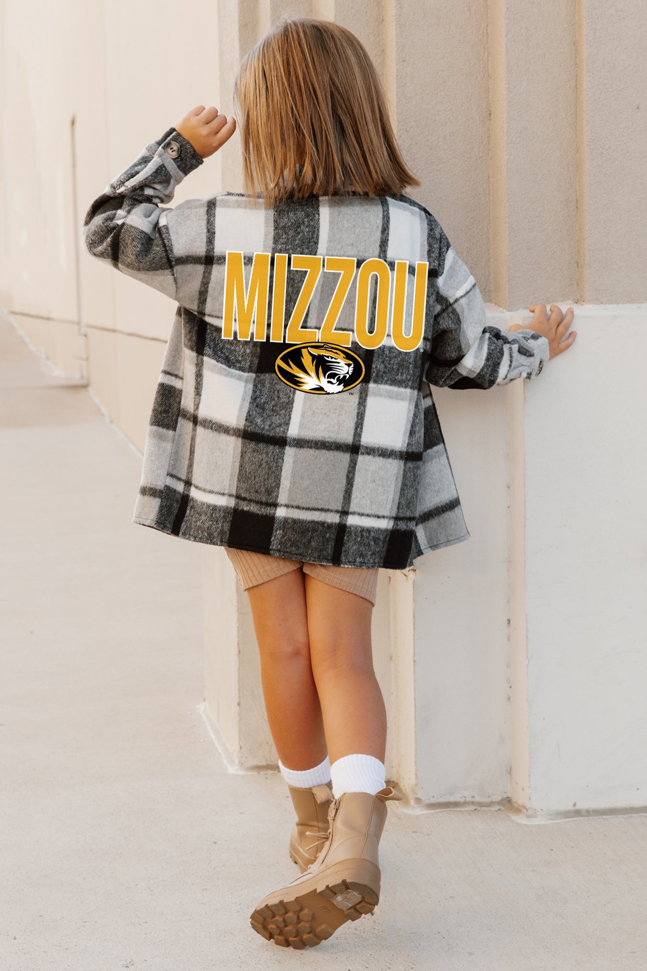 MISSOURI TIGERS MAD FOR PLAID KIDS JENKINS PLAID OVERSHIRT