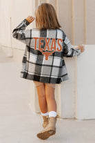 TEXAS LONGHORNS MAD FOR PLAID KIDS JENKINS PLAID OVERSHIRT