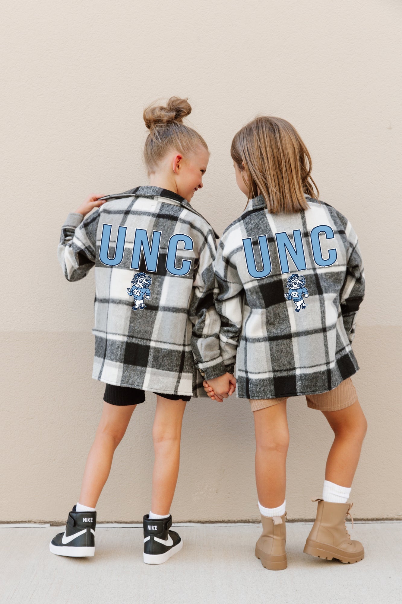 NORTH CAROLINA TAR HEELS MAD FOR PLAID KIDS JENKINS PLAID OVERSHIRT