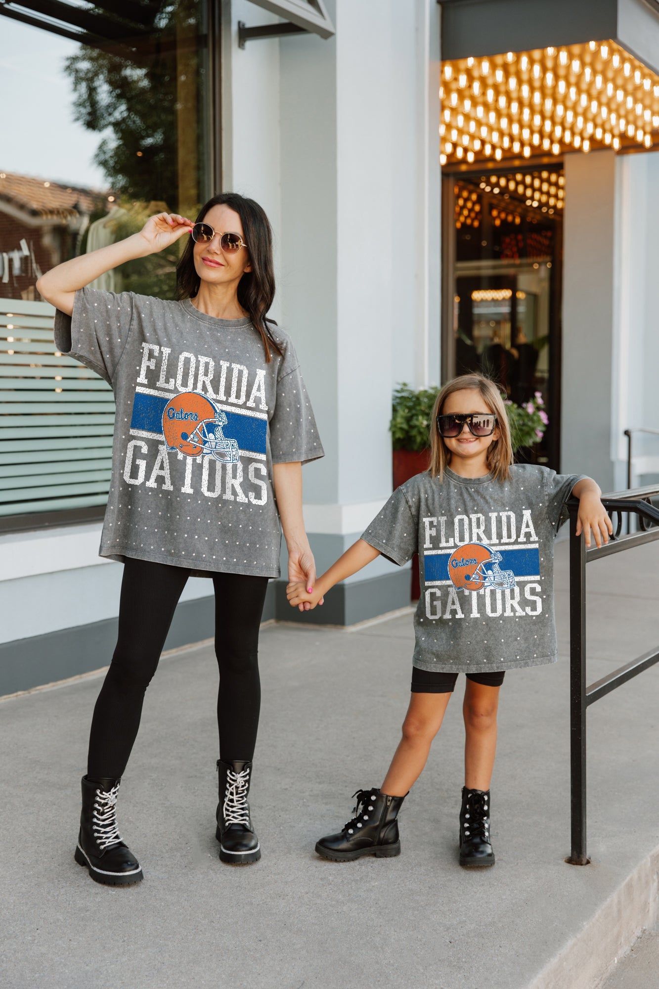 FLORIDA GATORS ON THE BALL KIDS MINI RHINESTONE SHORT SLEEVE CLASSIC TEE