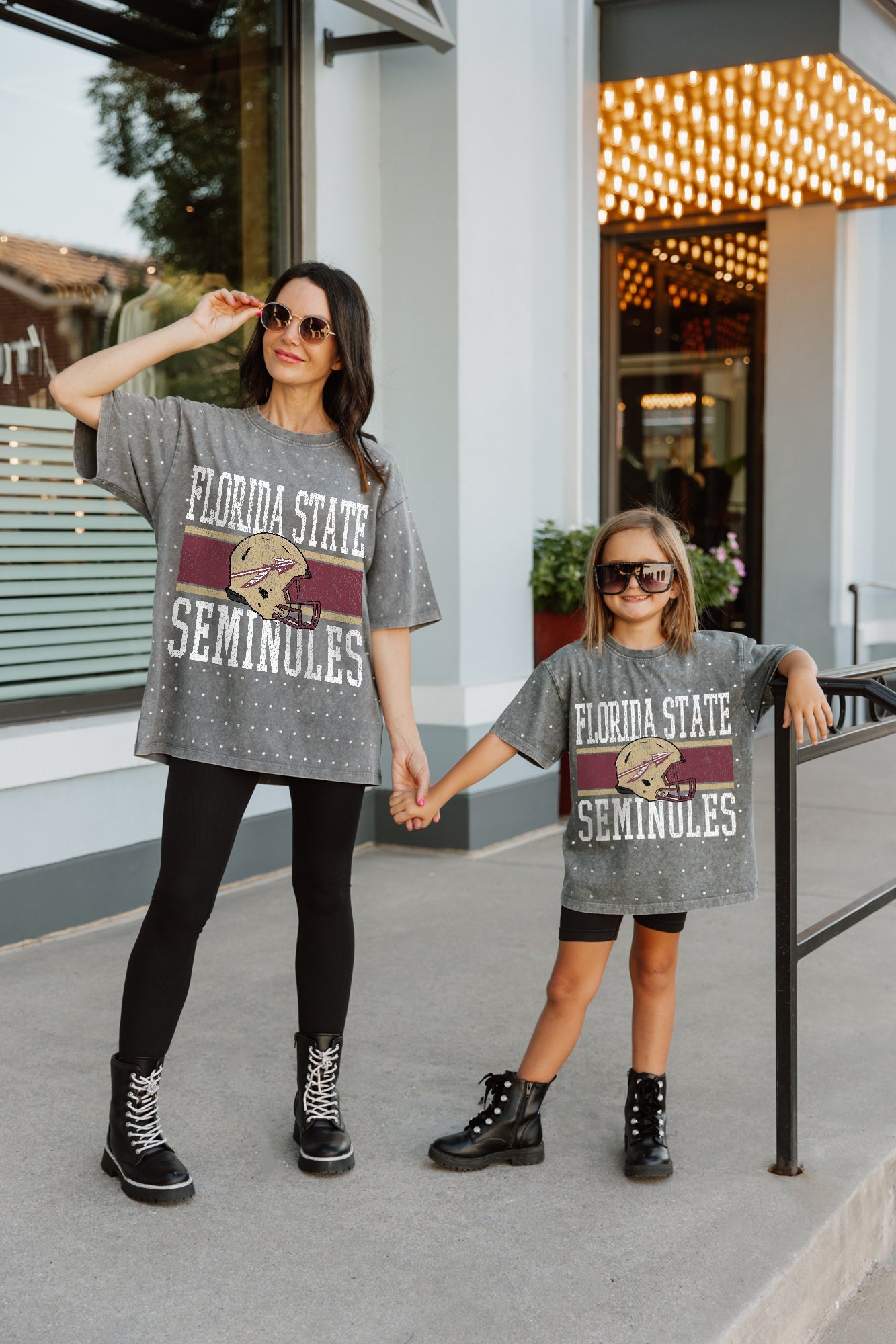 FLORIDA STATE SEMINOLES ON THE BALL KIDS MINI RHINESTONE SHORT SLEEVE CLASSIC TEE