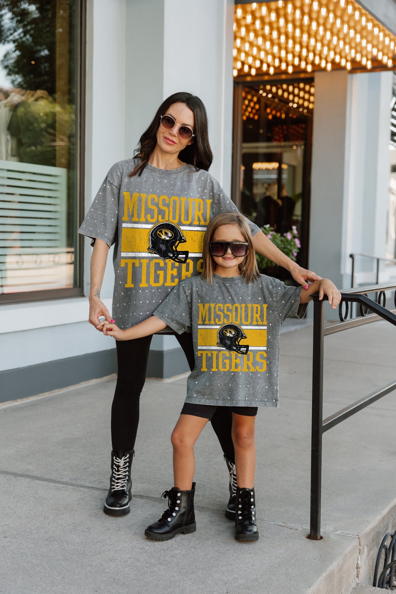 MISSOURI TIGERS ON THE BALL KIDS MINI RHINESTONE SHORT SLEEVE CLASSIC TEE