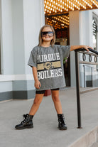 PURDUE BOILERMAKERS ON THE BALL KIDS MINI RHINESTONE SHORT SLEEVE CLASSIC TEE