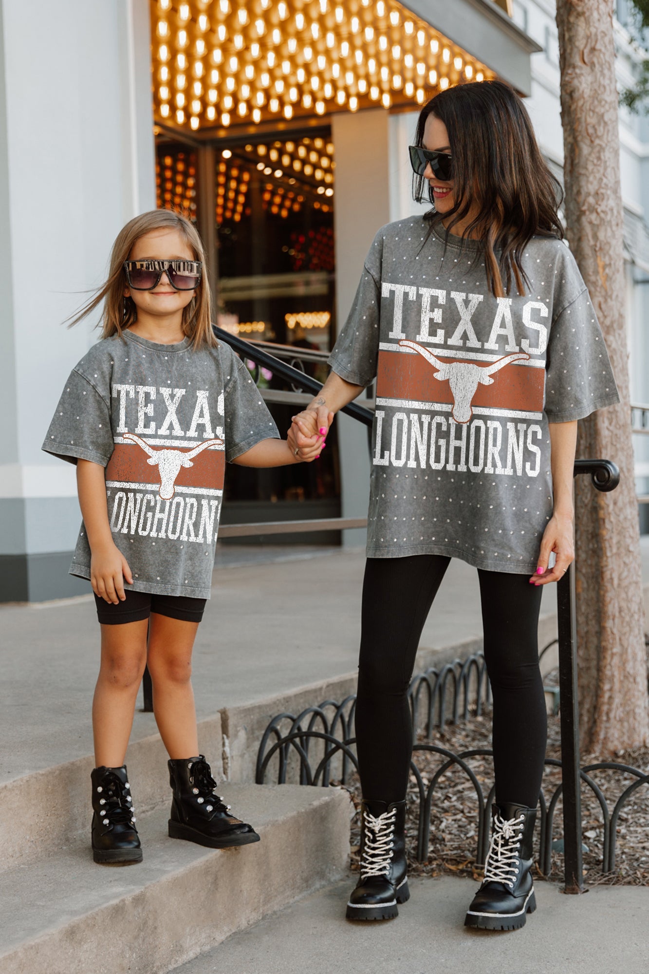 TEXAS LONGHORNS ON THE BALL KIDS MINI RHINESTONE SHORT SLEEVE CLASSIC TEE